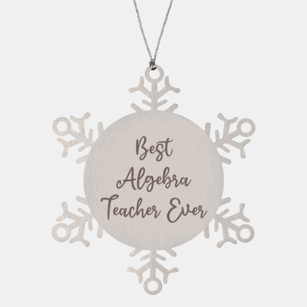 Best Algebra Teacher Ever Ornament Christmas Gift for Him Her Snowflake Ornament