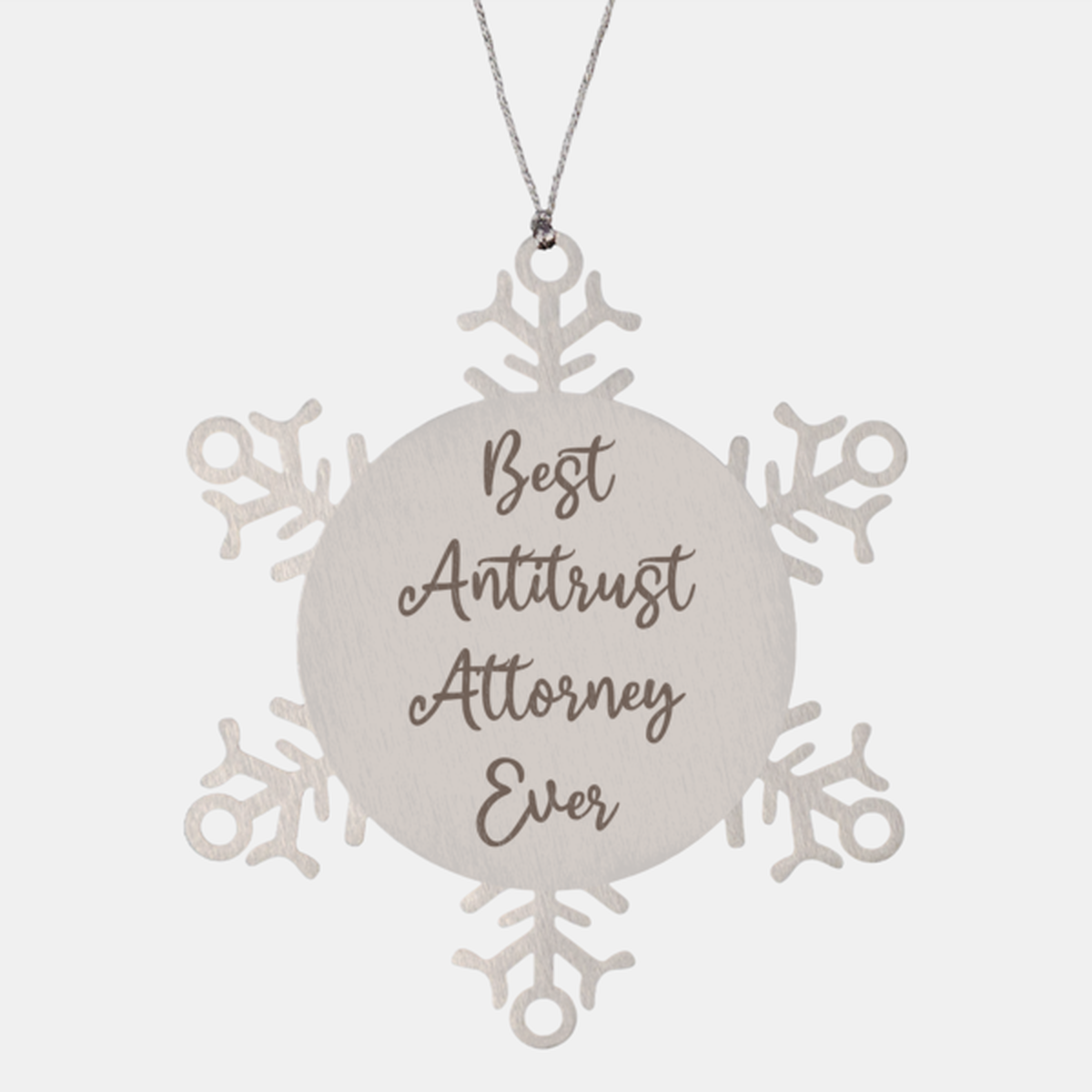 Best Antitrust Attorney Ever Ornament Christmas Gift for Him Her Snowflake Ornament