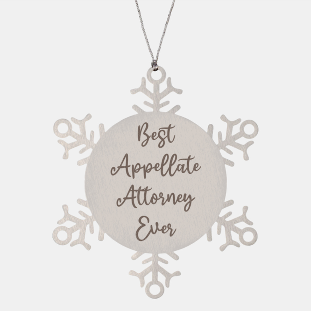 Best Appellate Attorney Ever Ornament Christmas Gift for Him Her Snowflake Ornament