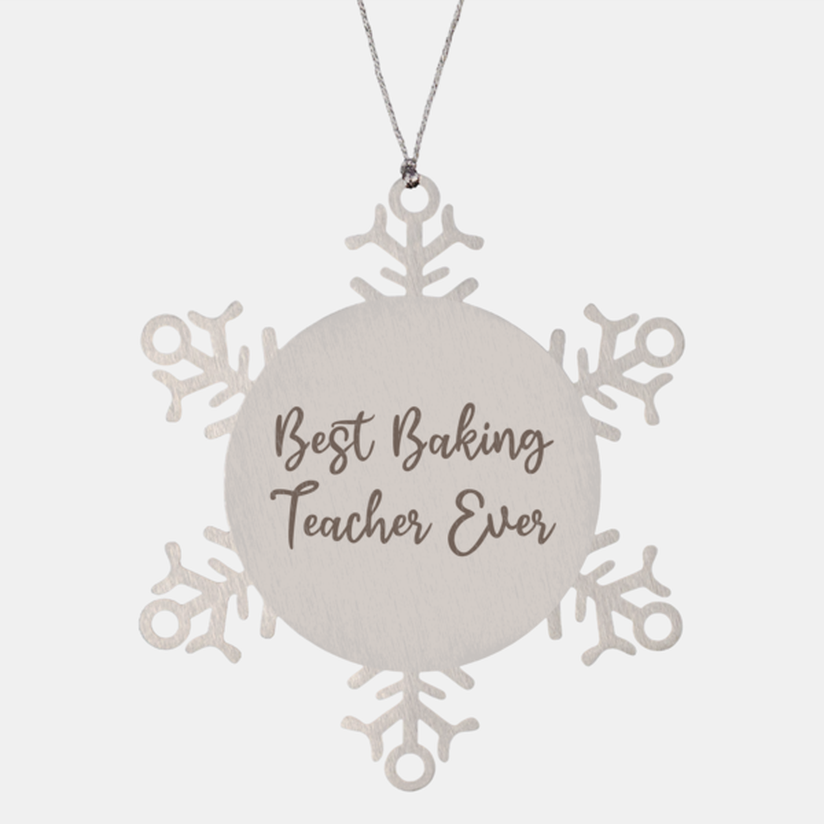 Best Baking Teacher Ever Ornament Christmas Gift for Him Her Snowflake Ornament