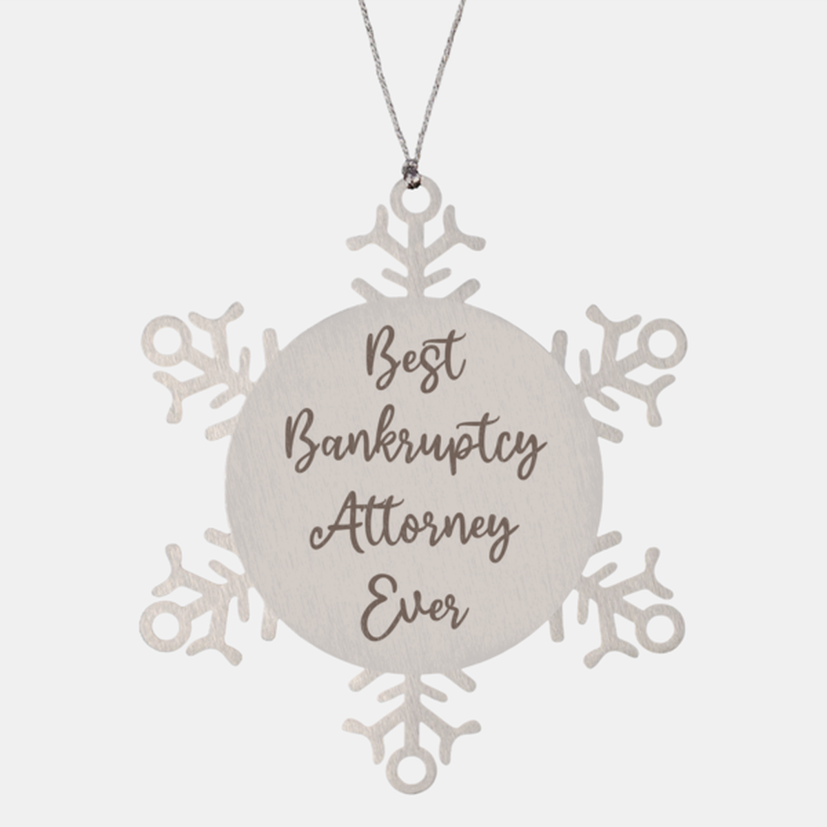 Best Bankruptcy Attorney Ever Ornament Christmas Gift for Him Her Snowflake Ornament