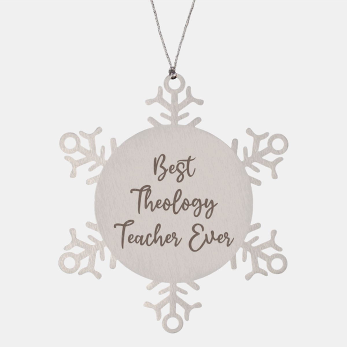 Best Theology Teacher Ever Ornament Christmas Gift for Him Her Snowflake Ornament