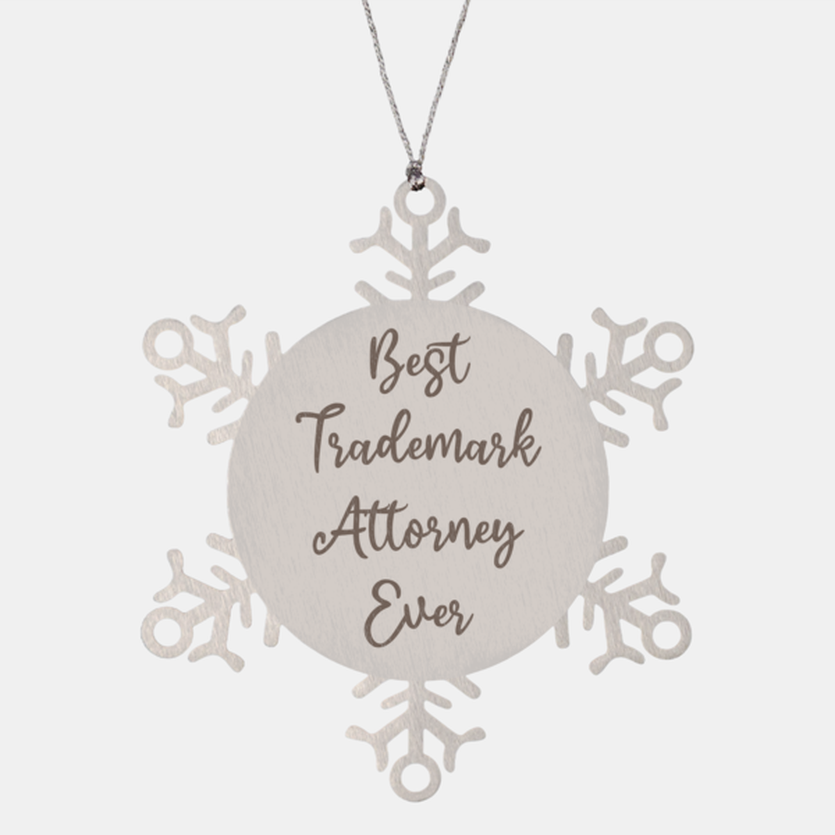 Best Trademark Attorney Ever Ornament Christmas Gift for Him Her Snowflake Ornament