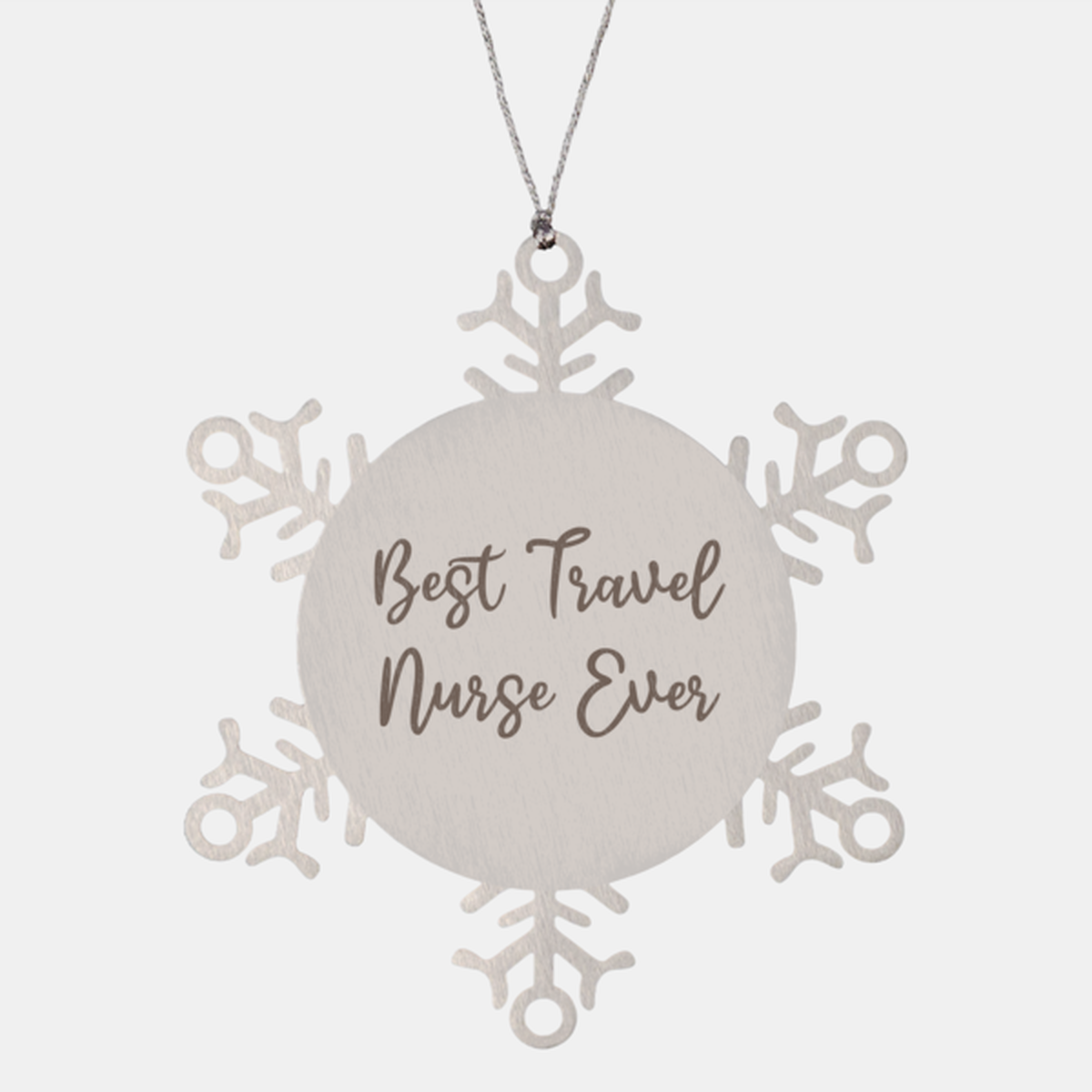 Best Travel Nurse Ever Ornament Christmas Gift for Him Her Snowflake Ornament