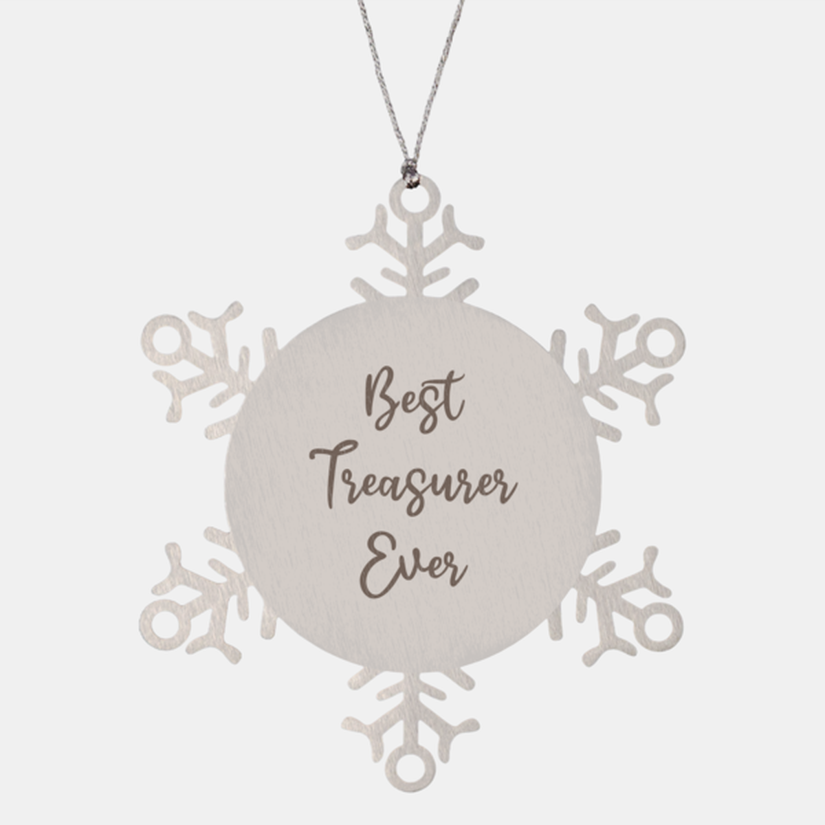 Best Treasurer Ever Ornament Christmas Gift for Him Her Snowflake Ornament