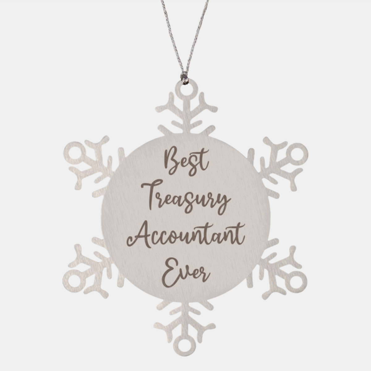 Best Treasury Accountant Ever Ornament Christmas Gift for Him Her Snowflake Ornament