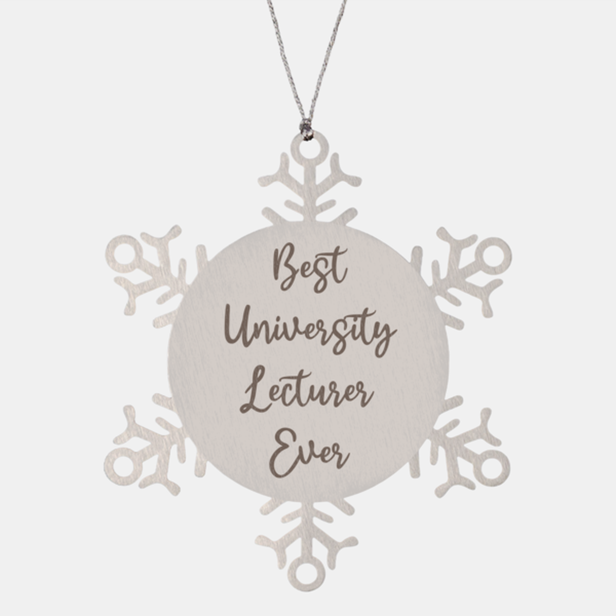 Best University Lecturer Ever Ornament Christmas Gift for Him Her Snowflake Ornament