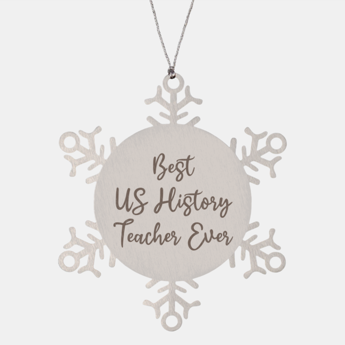 Best US History Teacher Ever Ornament Christmas Gift for Him Her Snowflake Ornament