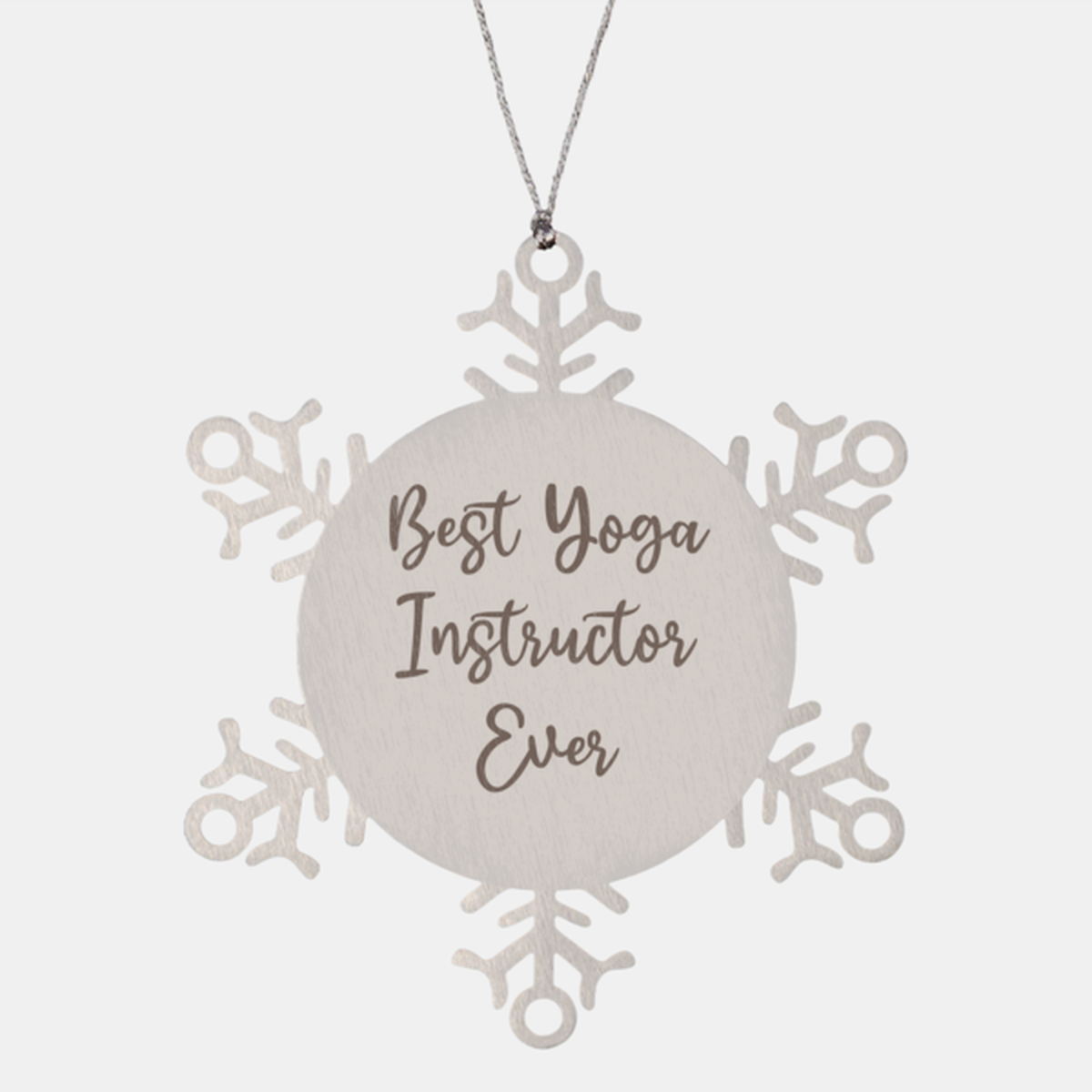 Best Yoga Instructor Ever Ornament Christmas Gift for Him Her Snowflake Ornament