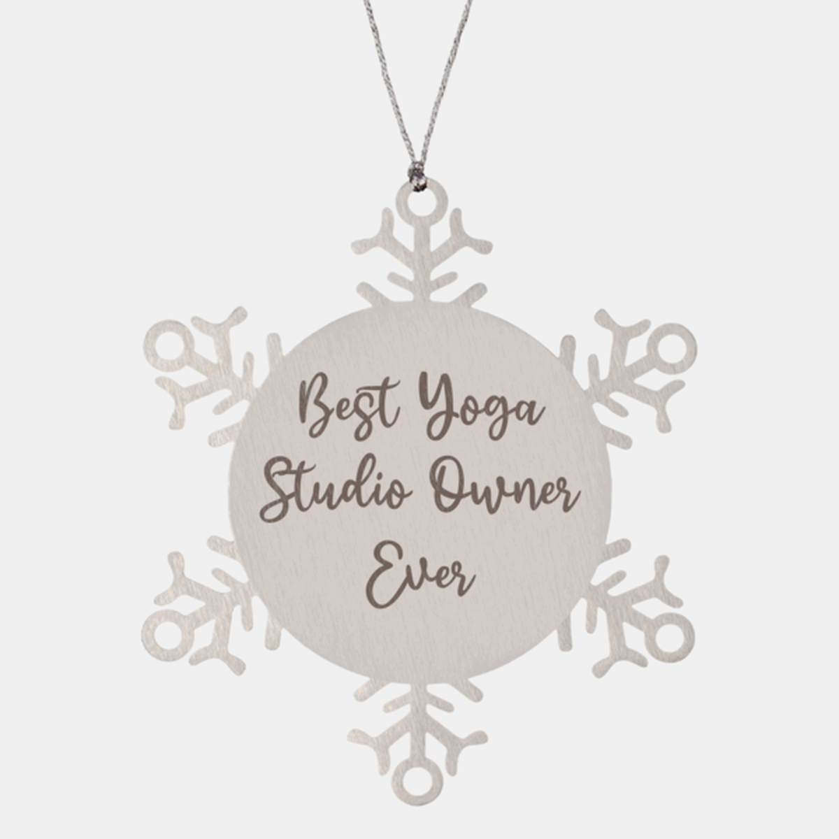 Best Yoga Studio Owner Ever Ornament Christmas Gift for Him Her Snowflake Ornament