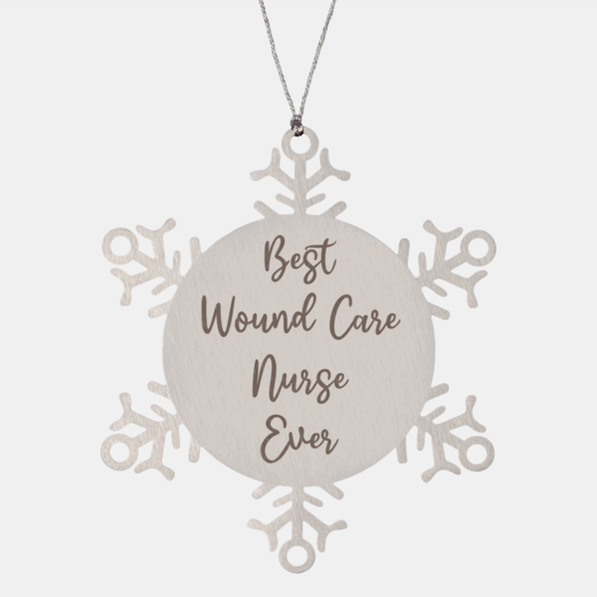 Best Wound Care Nurse Ever Ornament, Christmas Gift for Him Her, Stainless Steel Snowflake Ornament