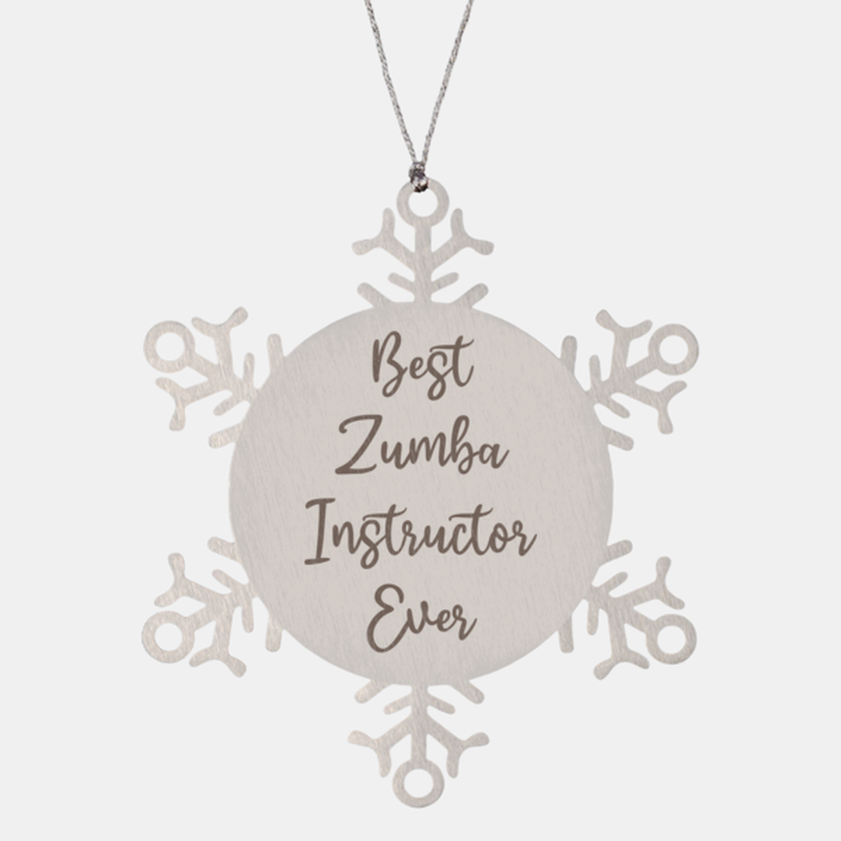 Best Zumba Instructor Ever Ornament, Christmas Gift for Him Her, Stainless Steel Snowflake Ornament