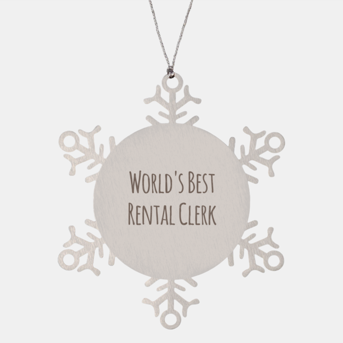 Rental Clerk Ornament Christmas Gift Stainless Steel Snowflake Ornament