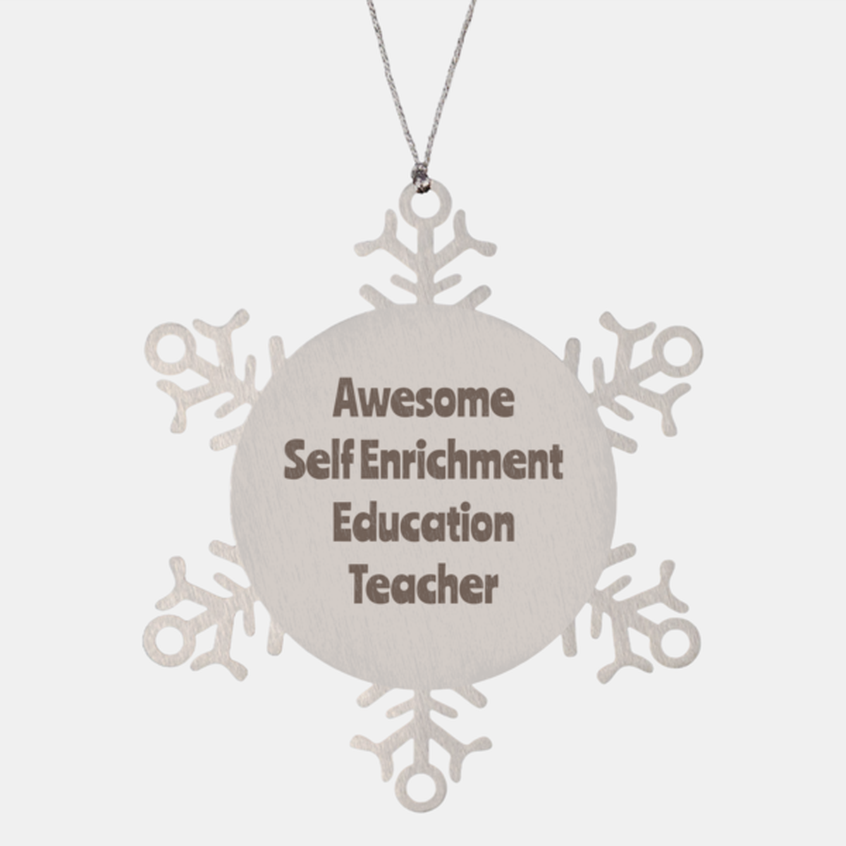 Self Enrichment Education Teacher Gift Stainless Steel Snowflake Ornament Christmas Gift Awesome