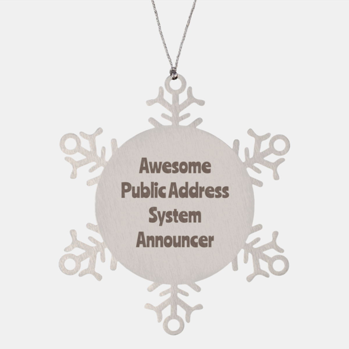 Public Address System Announcer Gift Stainless Steel Snowflake Ornament Christmas Gift Awesome