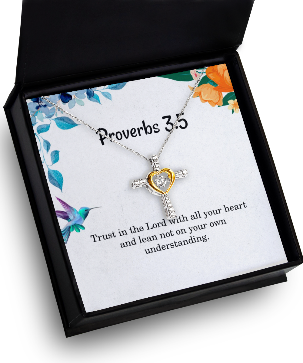 Proverbs 3 5 Necklace Proverbs 3:5 Gift Bible Verse Jewelry Trust in the Lord with all your heart and lean not on your own understanding