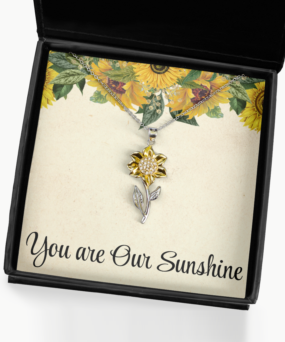 You are Our Sunshine Jewelry, Sunflower Necklace, Daughter Necklace, Mom Birthday, Mother's Day, Sister Christmas