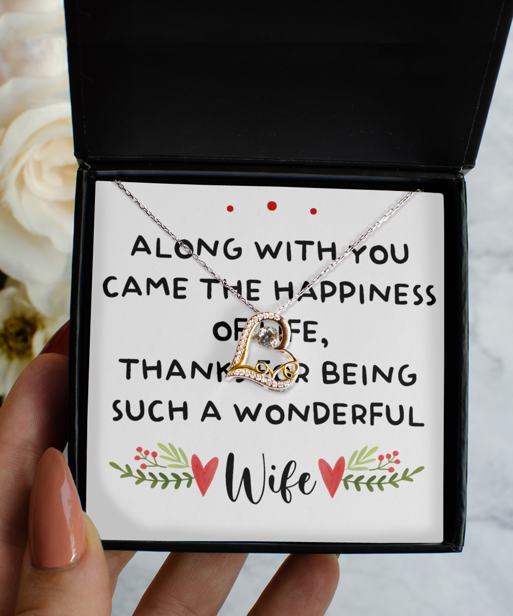 Wife Necklace, Wife Jewelry, Wife Birthday, Wife Christmas, Cute Necklace for Wife