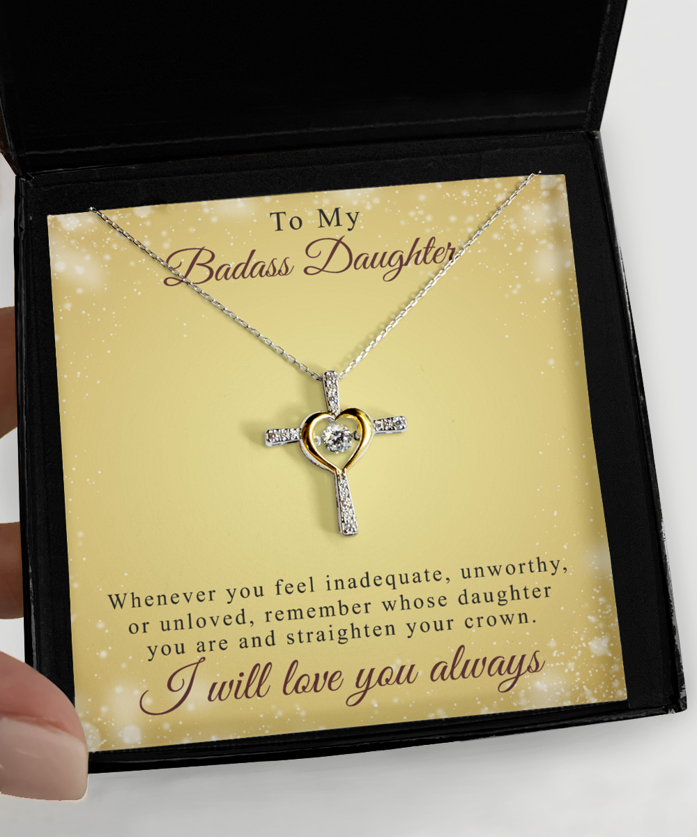 Badass Daughter Necklace, Daughter Jewelry, Daughter Graduation, Daughter Christmas