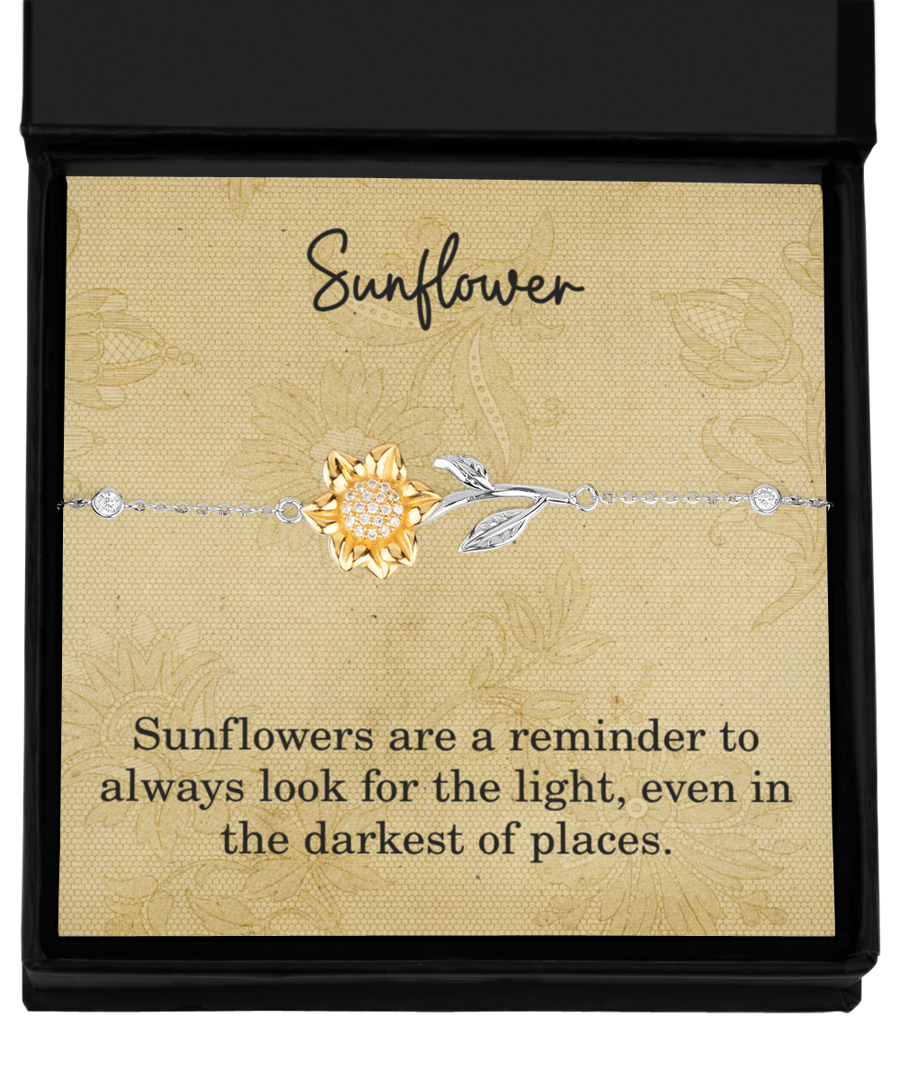 Sunflower Bracelet Sunflowers Are A Reminder To Always Look For The Light Even In The Darkest Of Places