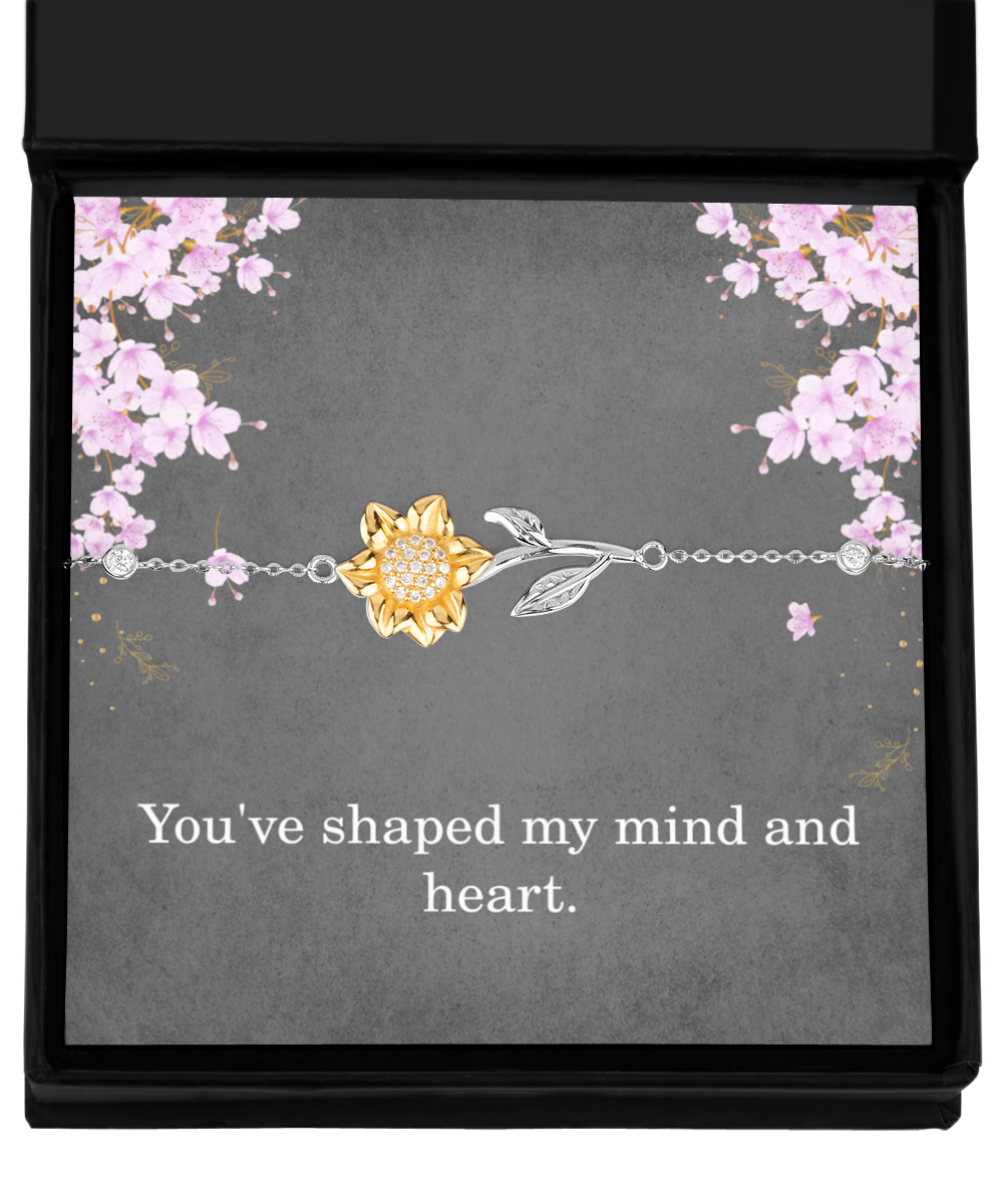 Youve Shaped My Mind And Heart Necklace Teacher Gift For Her Women 925 Sterling Silver Necklace And Pendant From Student