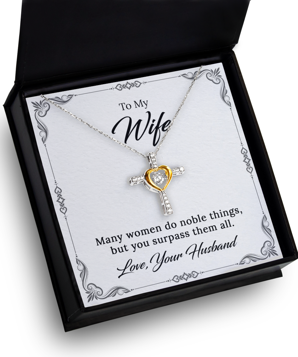 To My Wife Necklace, Religious Necklace for Wife, Anniversary Jewelry for Her, Proverbs 31 Woman