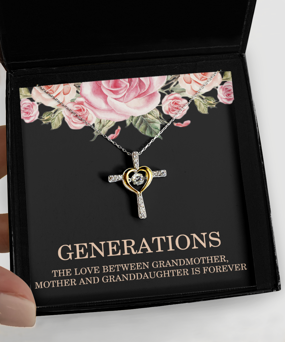 Generations Necklace for Grandma, Mother's Day, Daughter Christmas, Granddaughter Jewelry