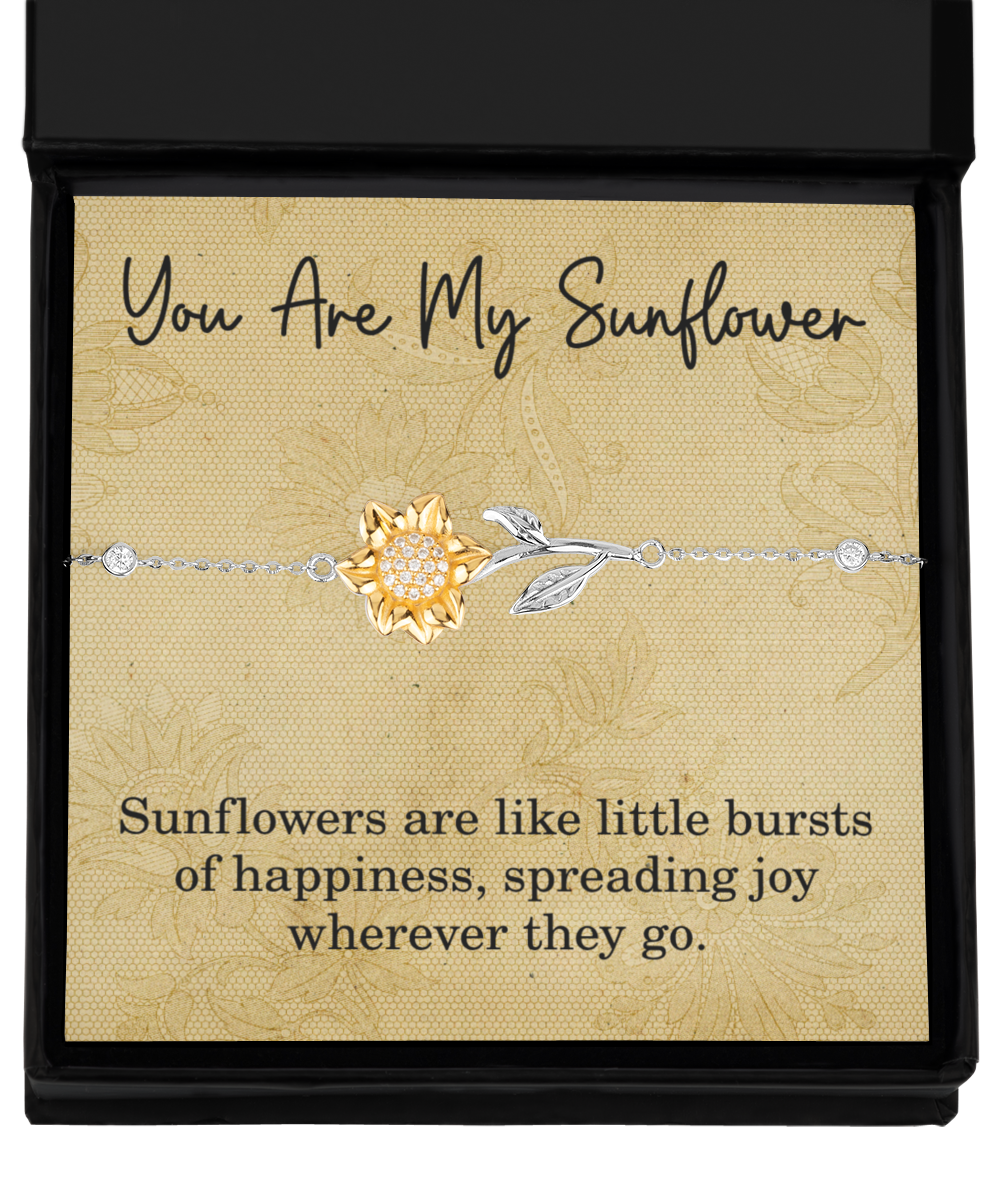 You Are My Sunflower Bracelet for Bride from Groom Sunflowers Are Like Little Bursts Of Happiness Spreading Joy Wherever They Go