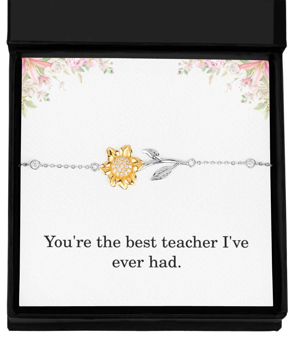 Youre The Best Teacher Ive Ever Had Necklace Teacher Gift For Her Women 925 Sterling Silver Necklace And Pendant From Student