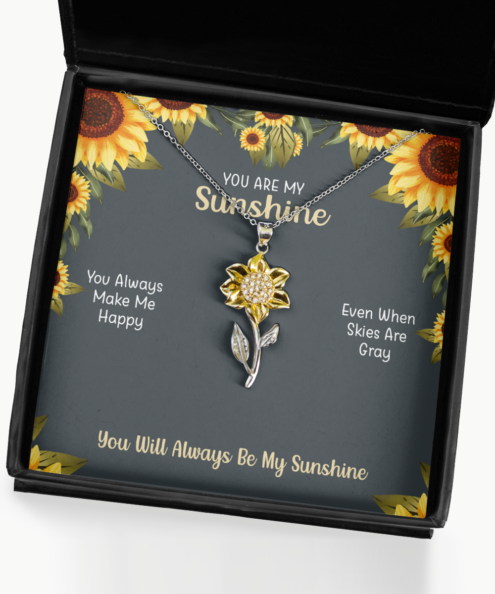 Sunflower Necklace, You Are My Sunshine Necklace, Sunflower Bracelet, Girlfriend Christmas, Anniversary Gift for Her